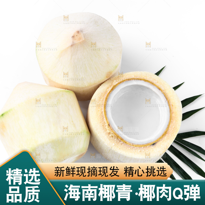 浅底上摆放着椰青