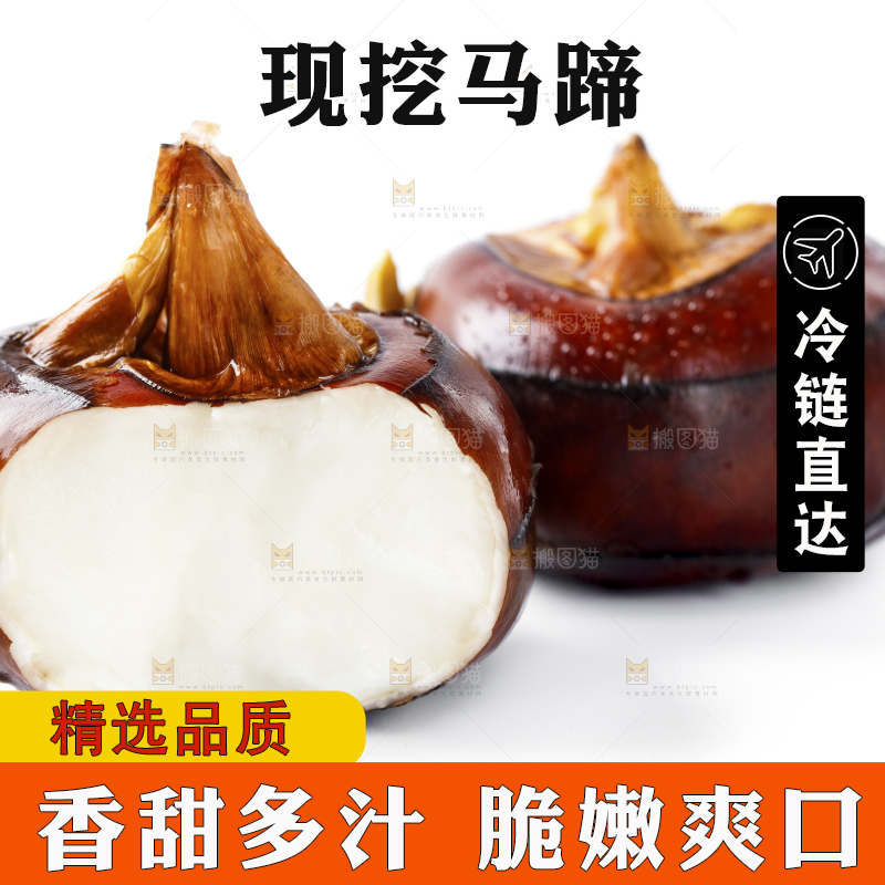 白底上放着广西马蹄