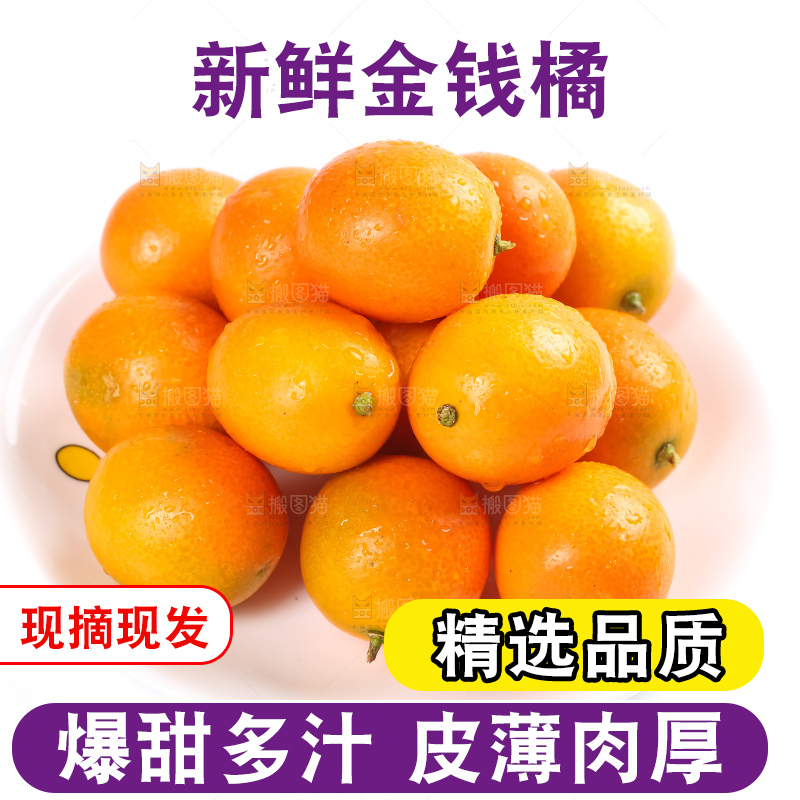 碟子里装着金钱橘