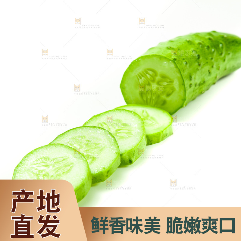 白底上放着旱黄瓜