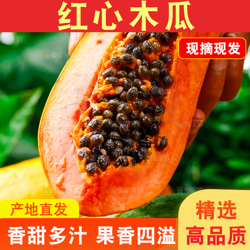 手里拿着牛奶木瓜