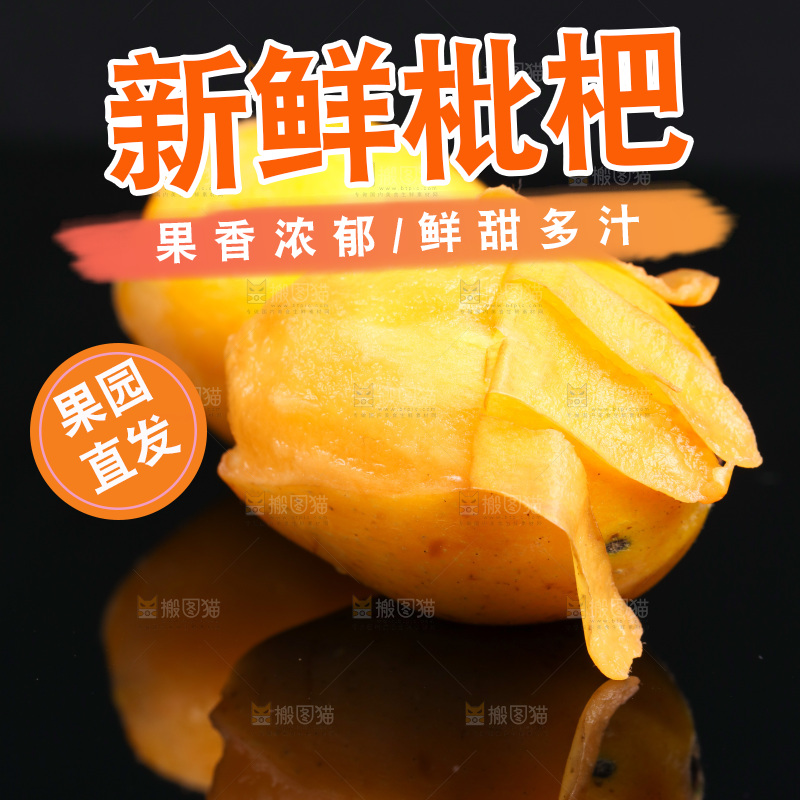 黑底上的米易枇杷