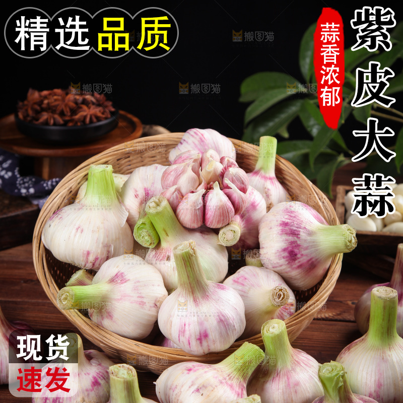 一篮紫皮大蒜
