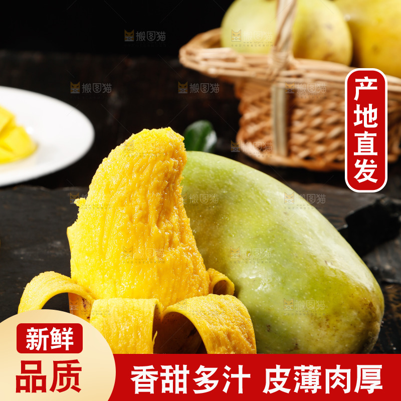 黑底上放着海南金煌芒
