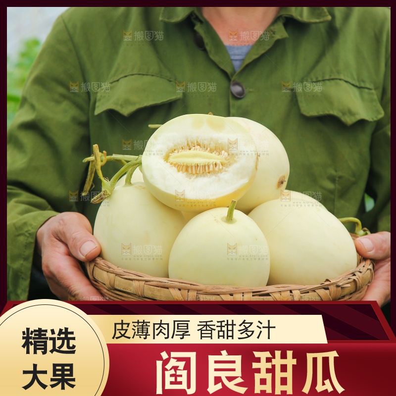 一篮头茬阎良甜瓜