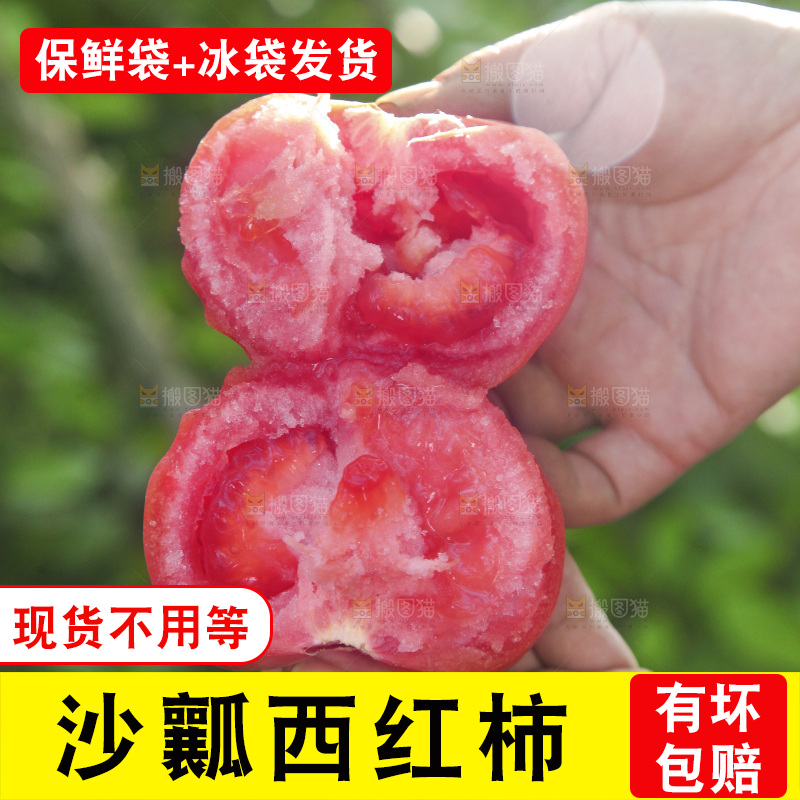 手里拿着沙瓤番茄