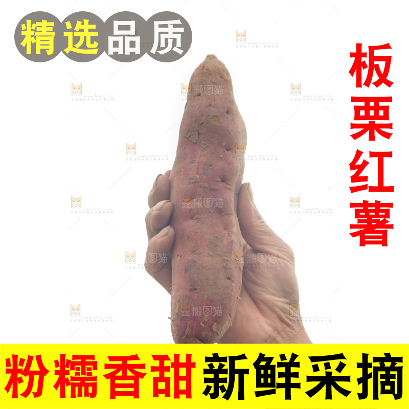 手里拿着板栗红薯