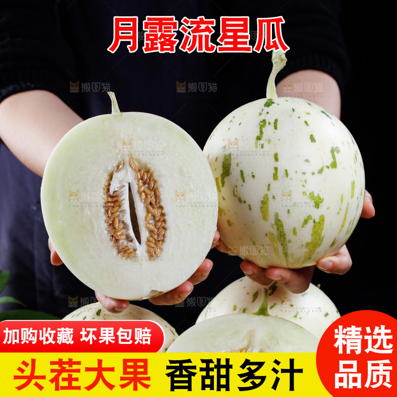 手里拿着流星蜜瓜
