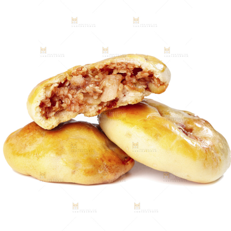 白底上放着鸡仔饼