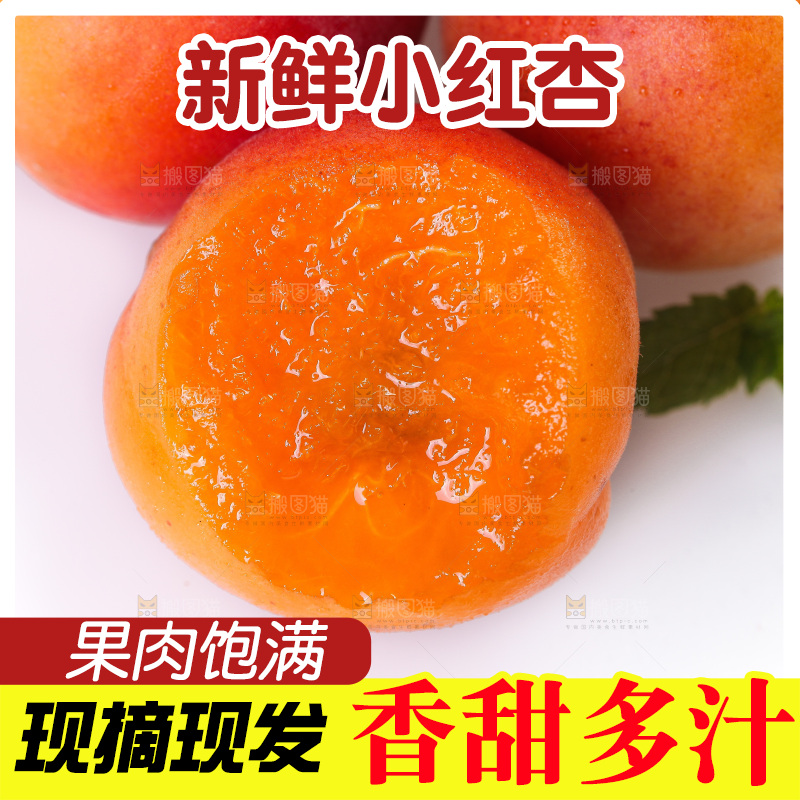 白底上放着胭脂红杏
