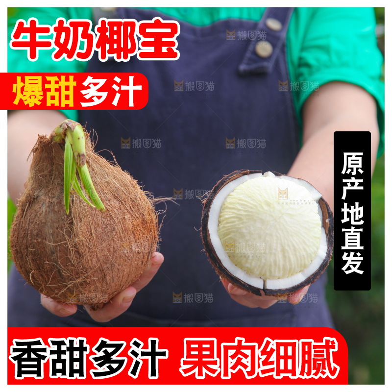 手里拿着海南椰宝