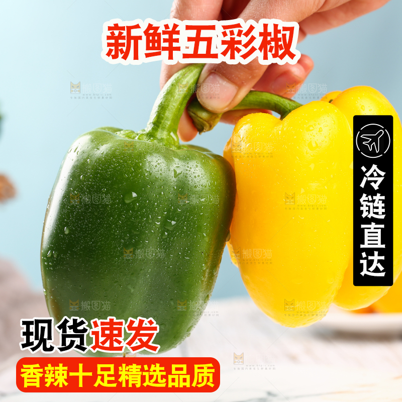 手里拿着圆辣椒