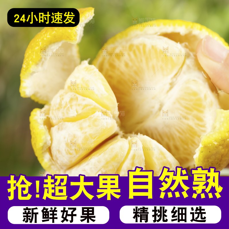 手里拿着贡柚