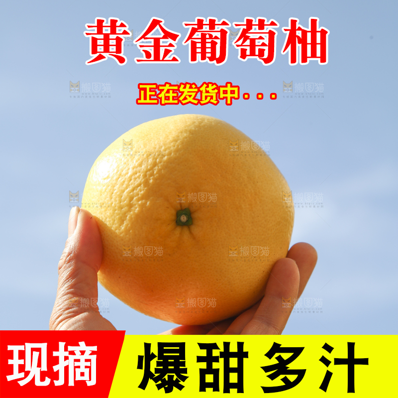 手里拿着黄金葡萄柚