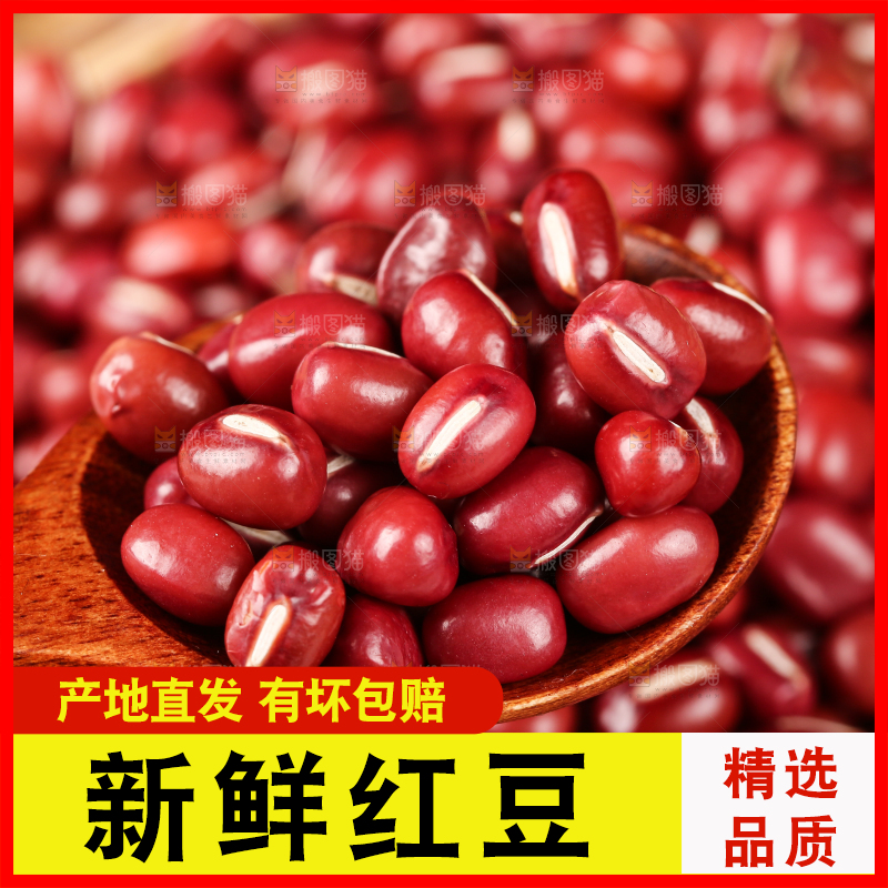 勺子里装着红小豆