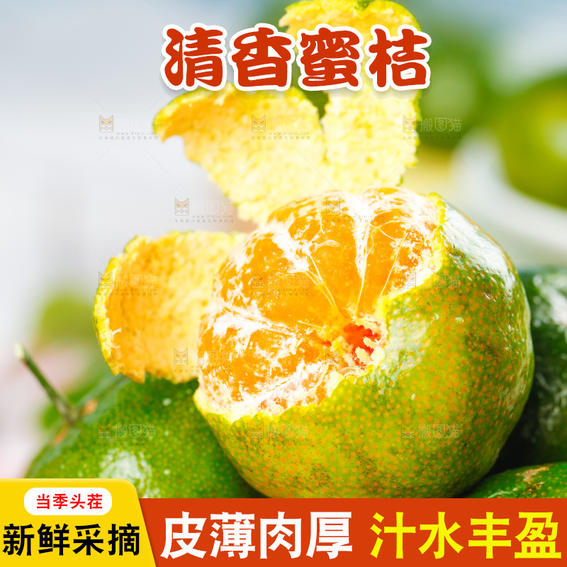 筐子里装着清香茶橘