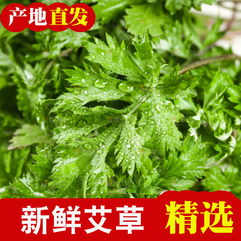 盘子里装着艾草