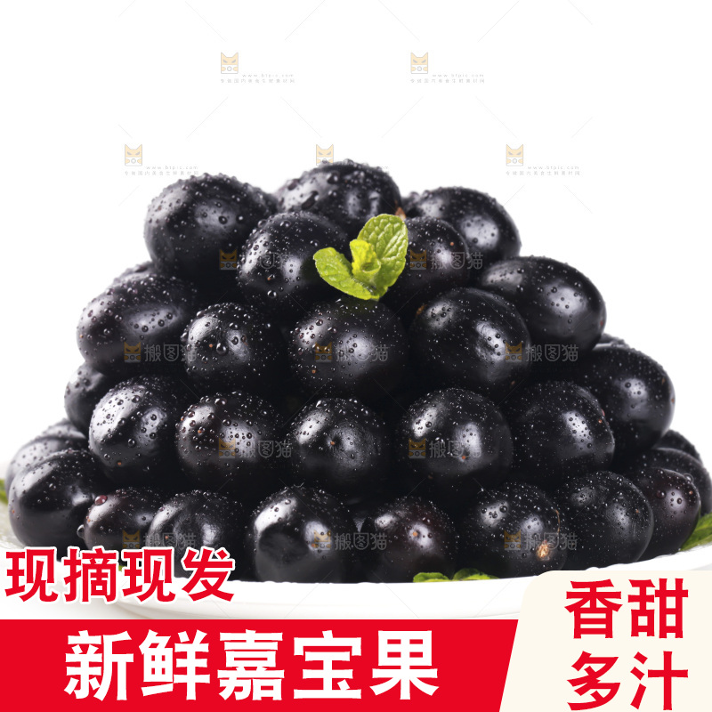 白底上放着一盘嘉宝果