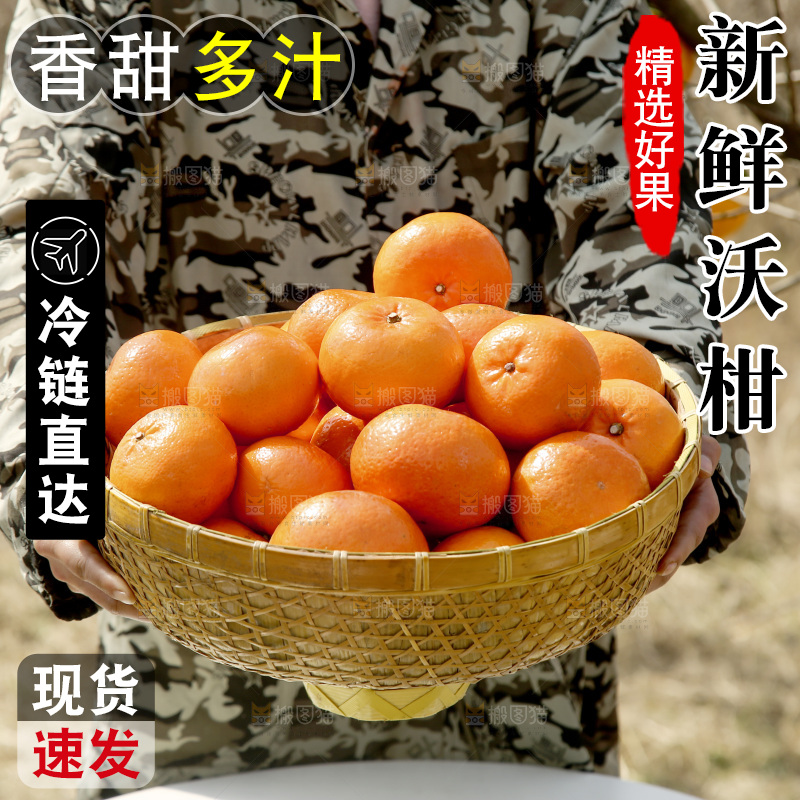 手里端着一篮沃柑