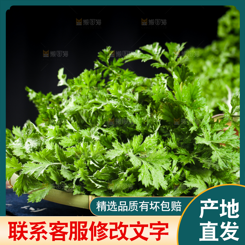 篮子里装着艾叶