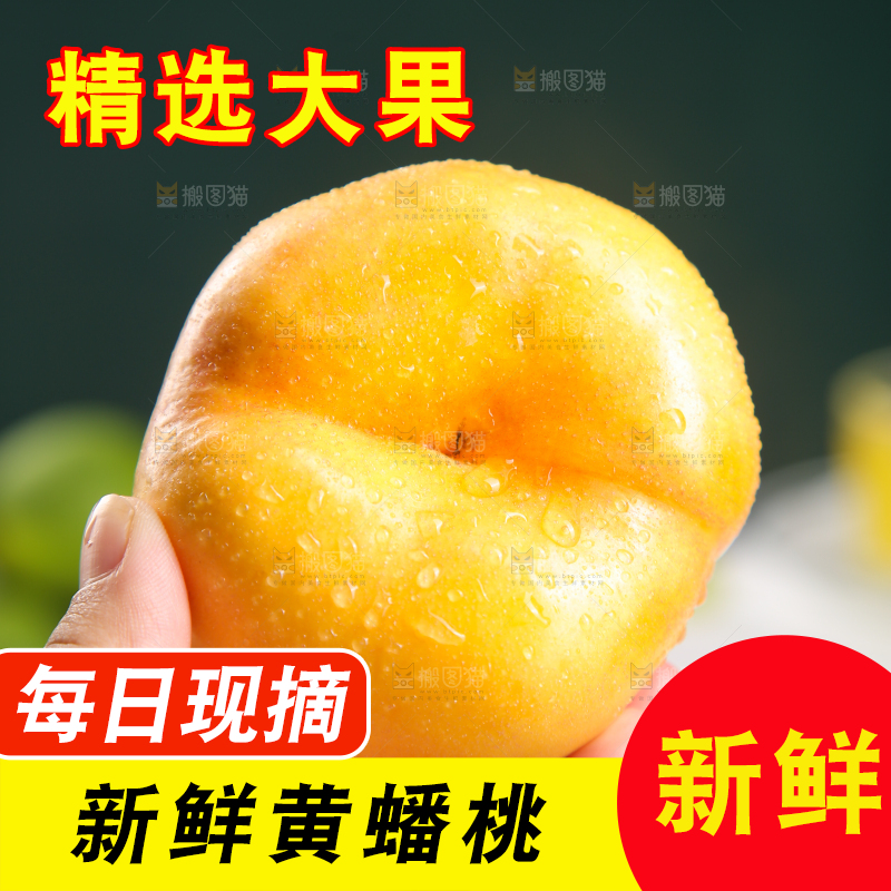 手拿着的黄蟠桃