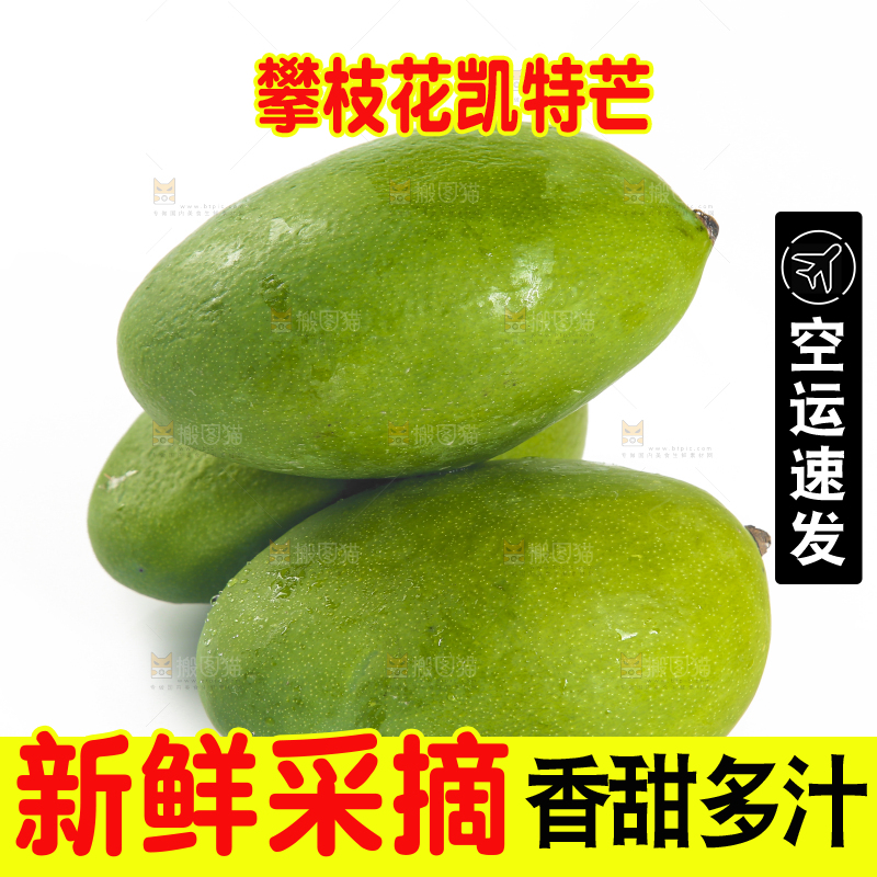 白底上的凯特芒果