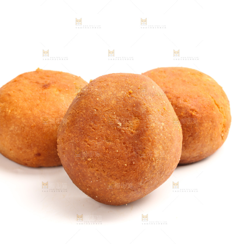 白底上的火腿月饼