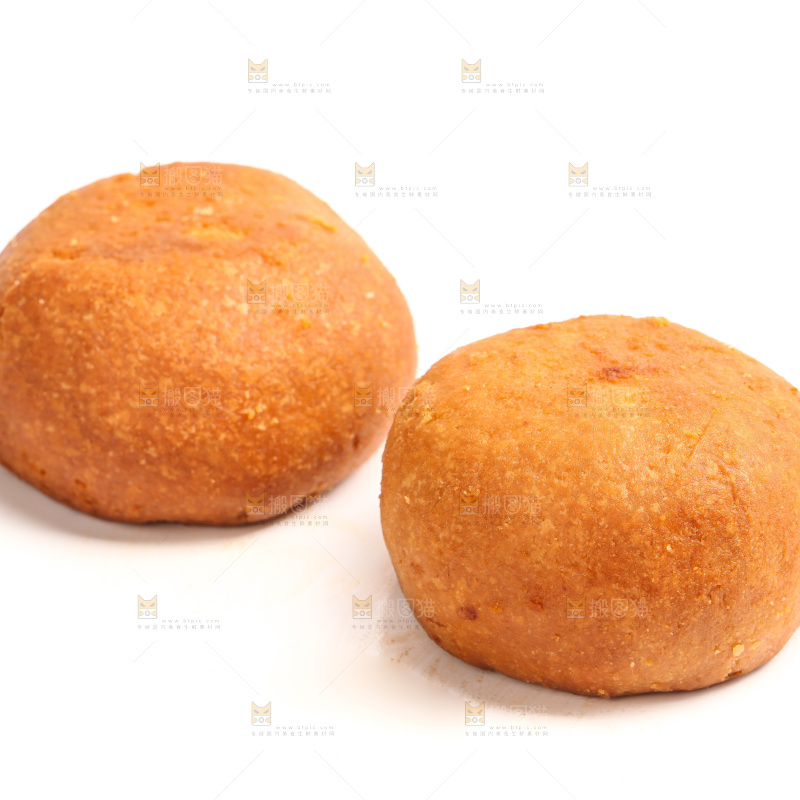 白底上的火腿月饼