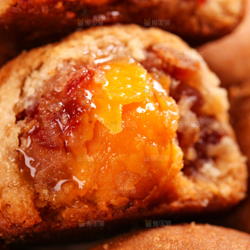 火腿蛋黄月饼纹理
