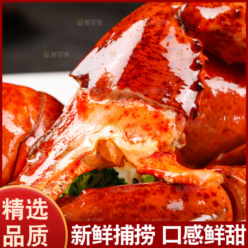 盘子里放着澳洲龙虾