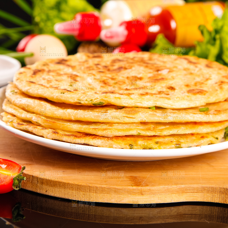 盘子里的煎手抓饼