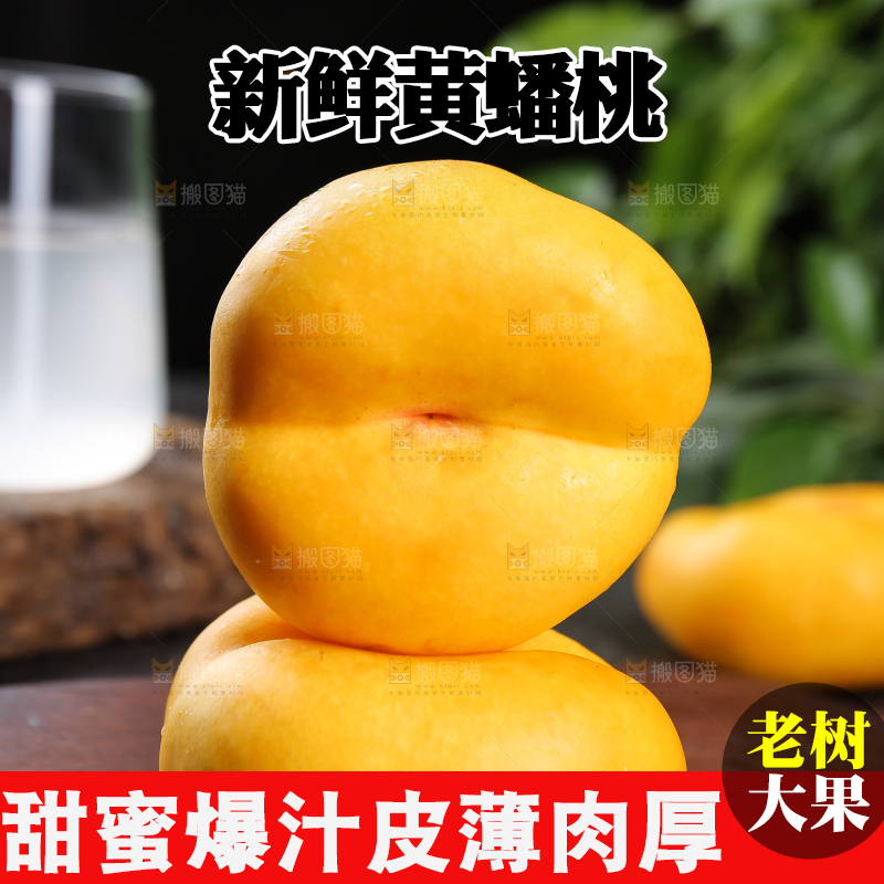 深底上的黄毛蟠桃