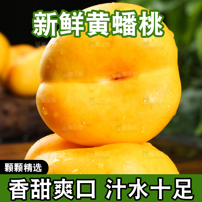 深底上的黄蟠桃
