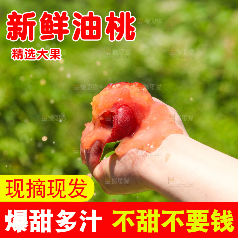 手里爆汁的油桃