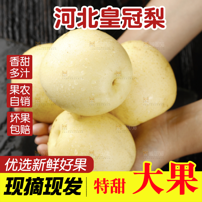 手里捧着皇冠梨