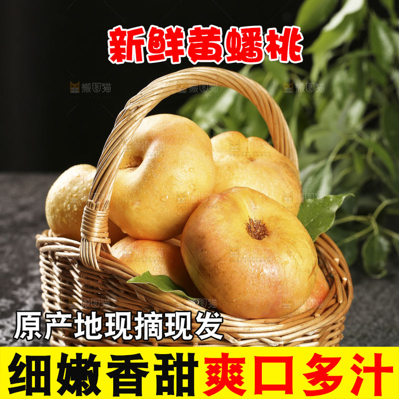 篮子里的黄金油蟠桃