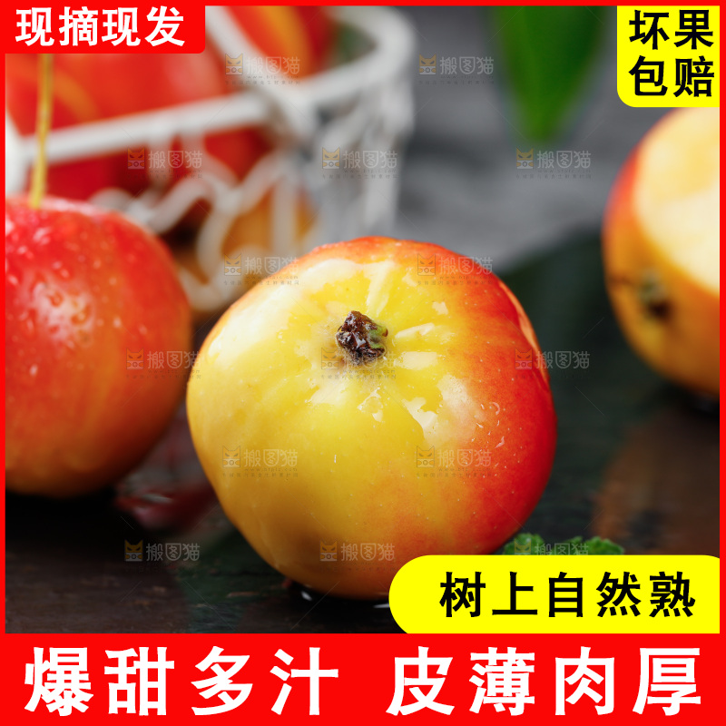 黑底上的新鲜小苹果