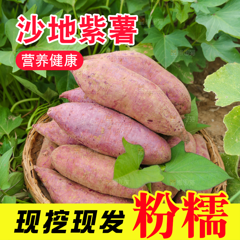 地里放着一篮紫薯
