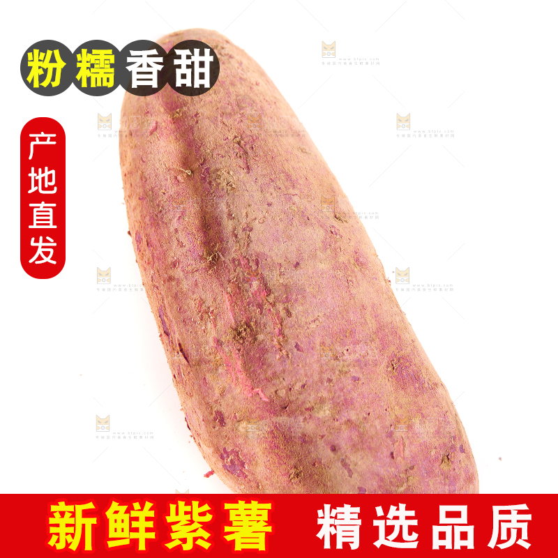白底上的沙地紫薯