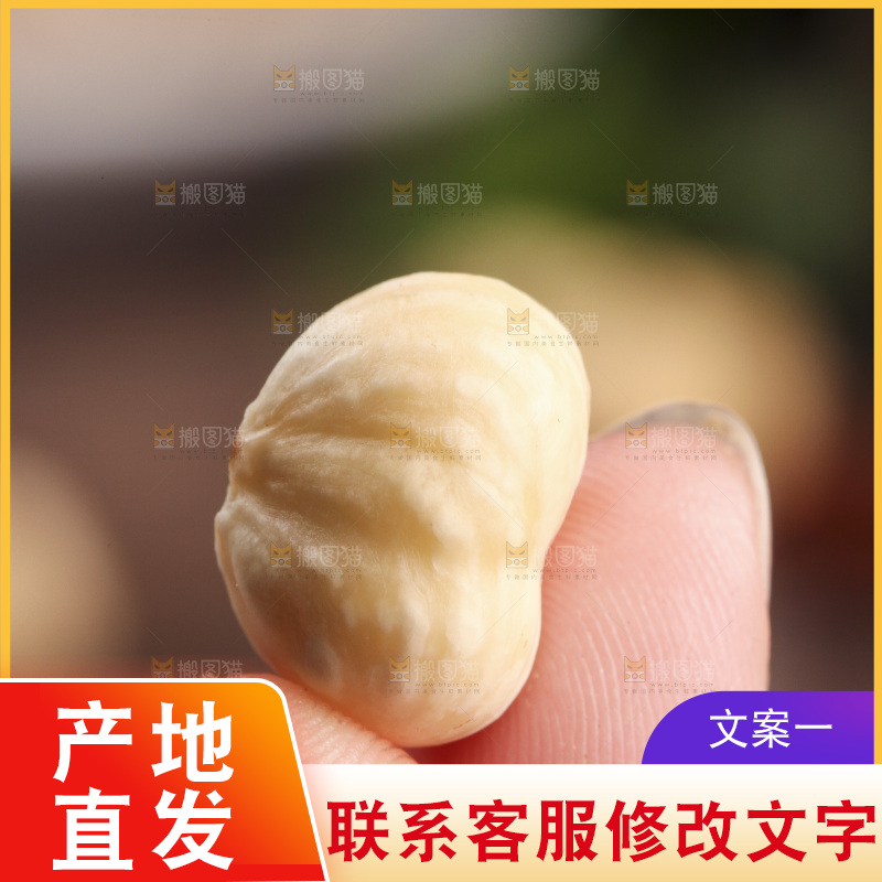 手上拿着榛子仁