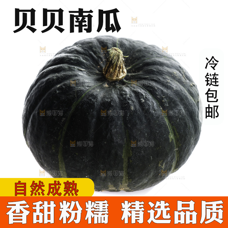 白底上放着的贝贝南瓜