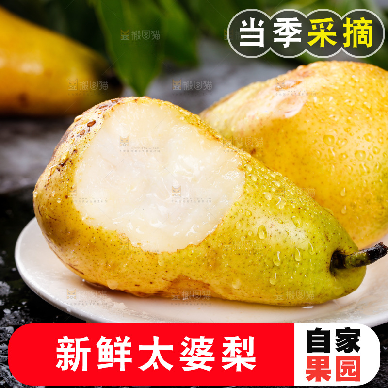 盘子里的烟台太婆梨