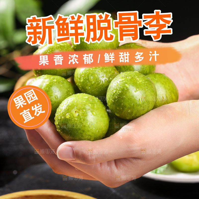手捧着新鲜脱骨李