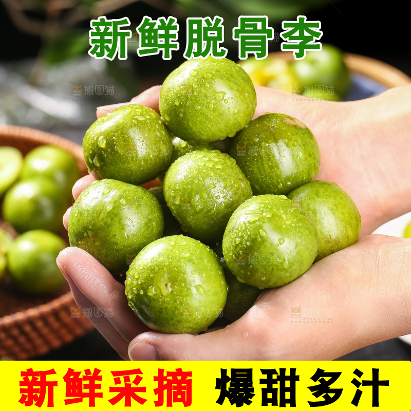 手捧着新鲜脱骨李