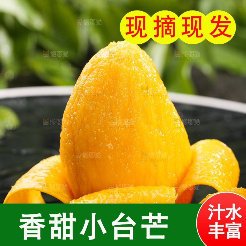 黑底上摆放着的台芒