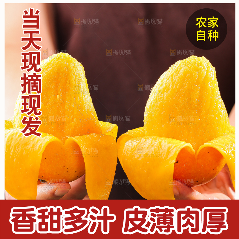 手拿着剥皮的小台芒