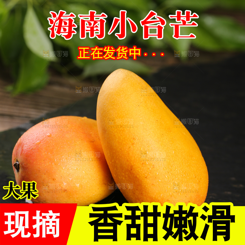 黑底上放着小台芒