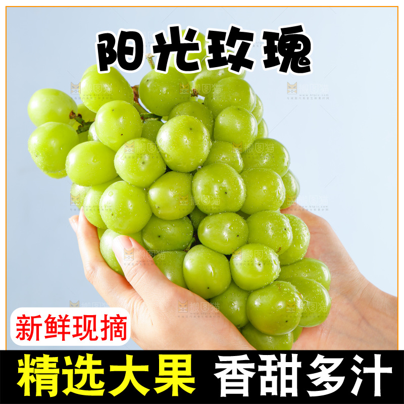 手捧着阳光玫瑰青提