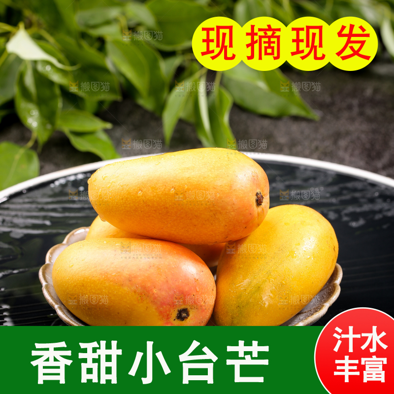 黑底上放着一盘新鲜台芒