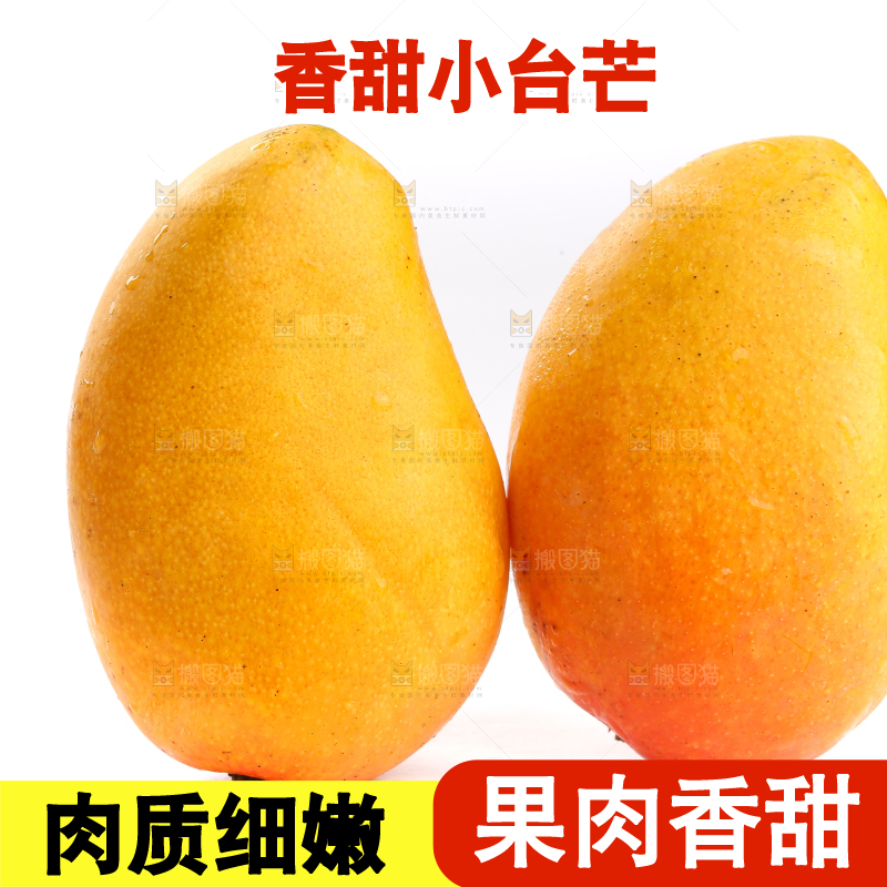 白底上放着的小台芒